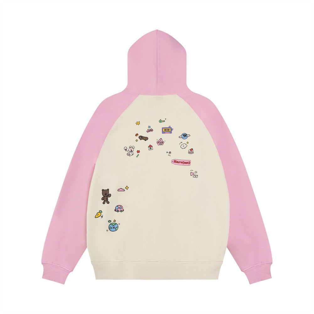 Cartoon Pattern Printed Hooded Bathroom