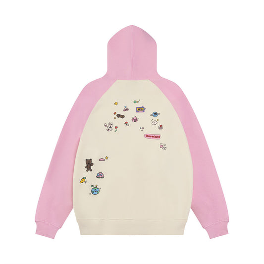 Cartoon Pattern Printed Hooded Bathroom