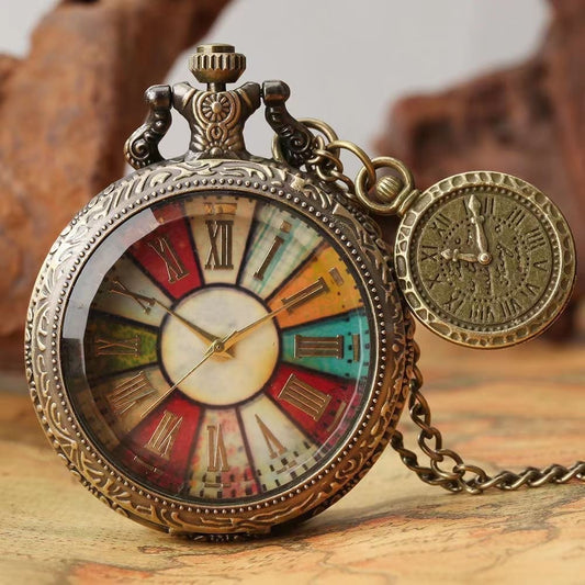 Embossed Lace British Style Pocket Watch