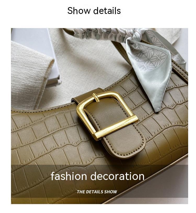 High Sense Special-interest Design Spring Alsidig Mode En Skulder Underarm Baguette Taske