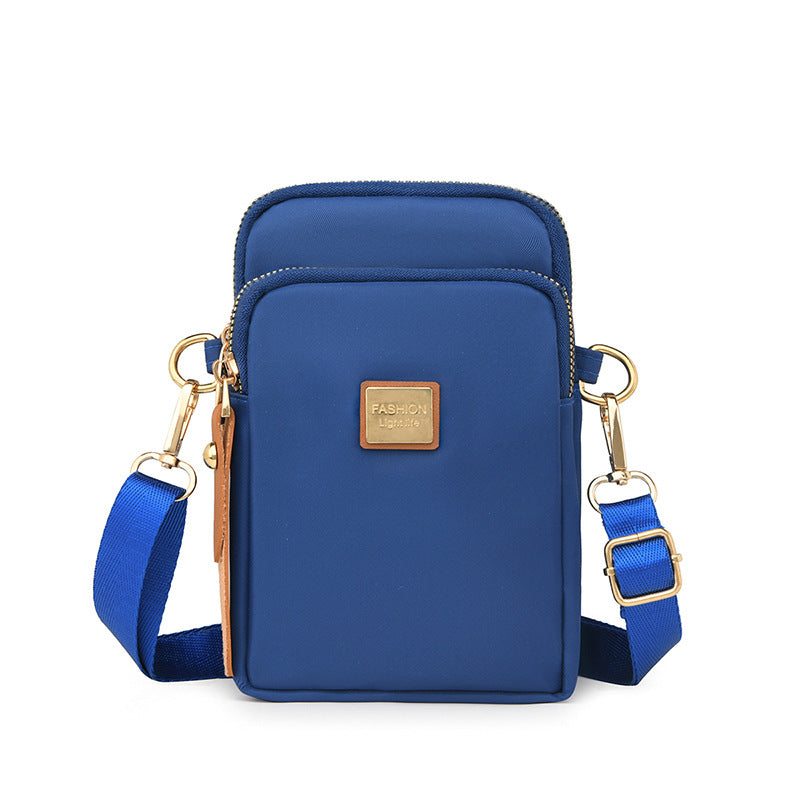 Mobile Phone Bag Vertical Three-layer Shoulder Bag Waterproof Waist Bag