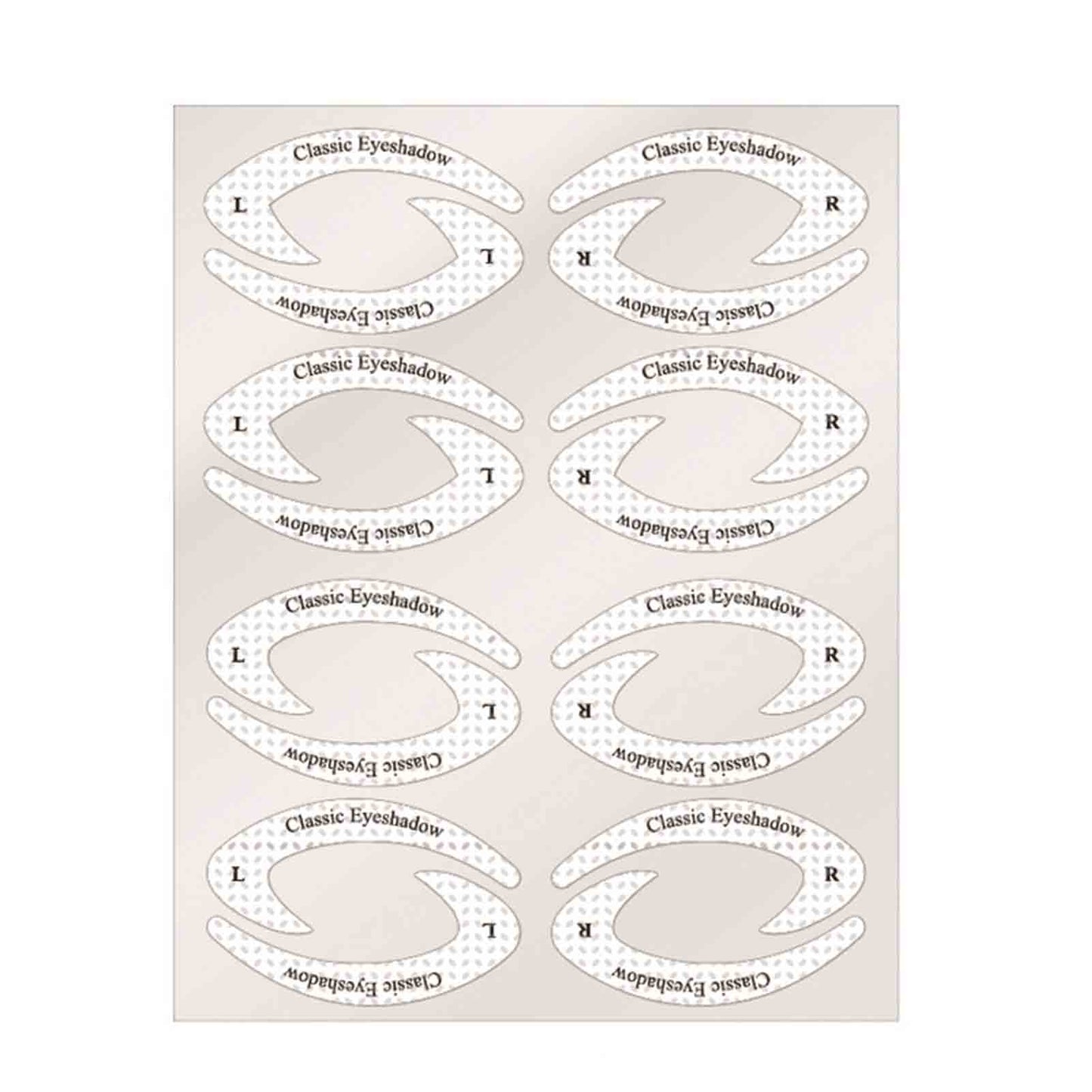 Eyeliner Makeup Template Stickers 4 Cards Pack