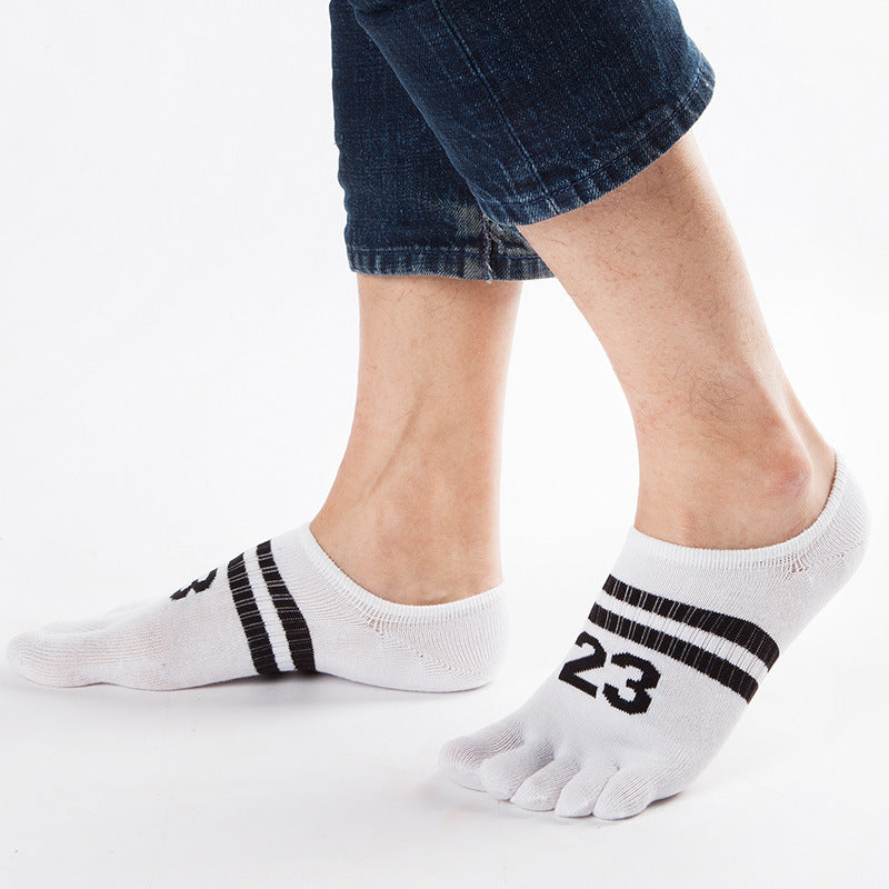 Five-finger Socks Sports Socks Split Toe Fashion Cotton Invisible Boat Socks Five-finger Socks