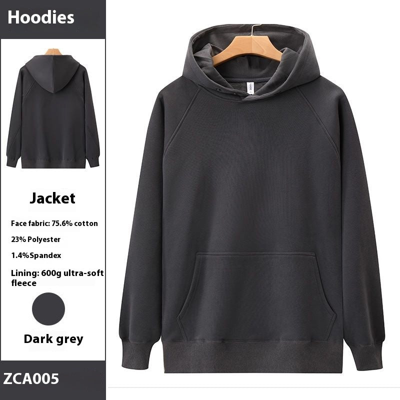 Drop Shoulder Winter Rewear Brushed Hoodie Men's Sweater
