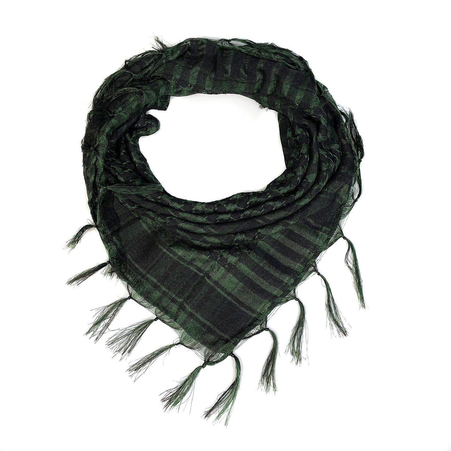 Network Silk Houndstooth Square Keffiyeh Military Fans Tactical Tassel Desert Scarf