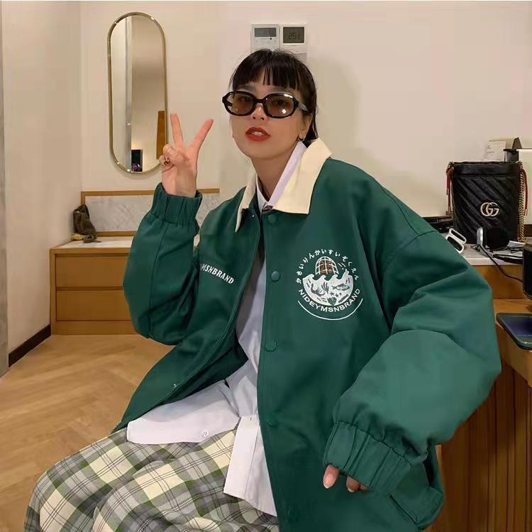 Loose Student Bf American Retro Baseball Jacket Tide