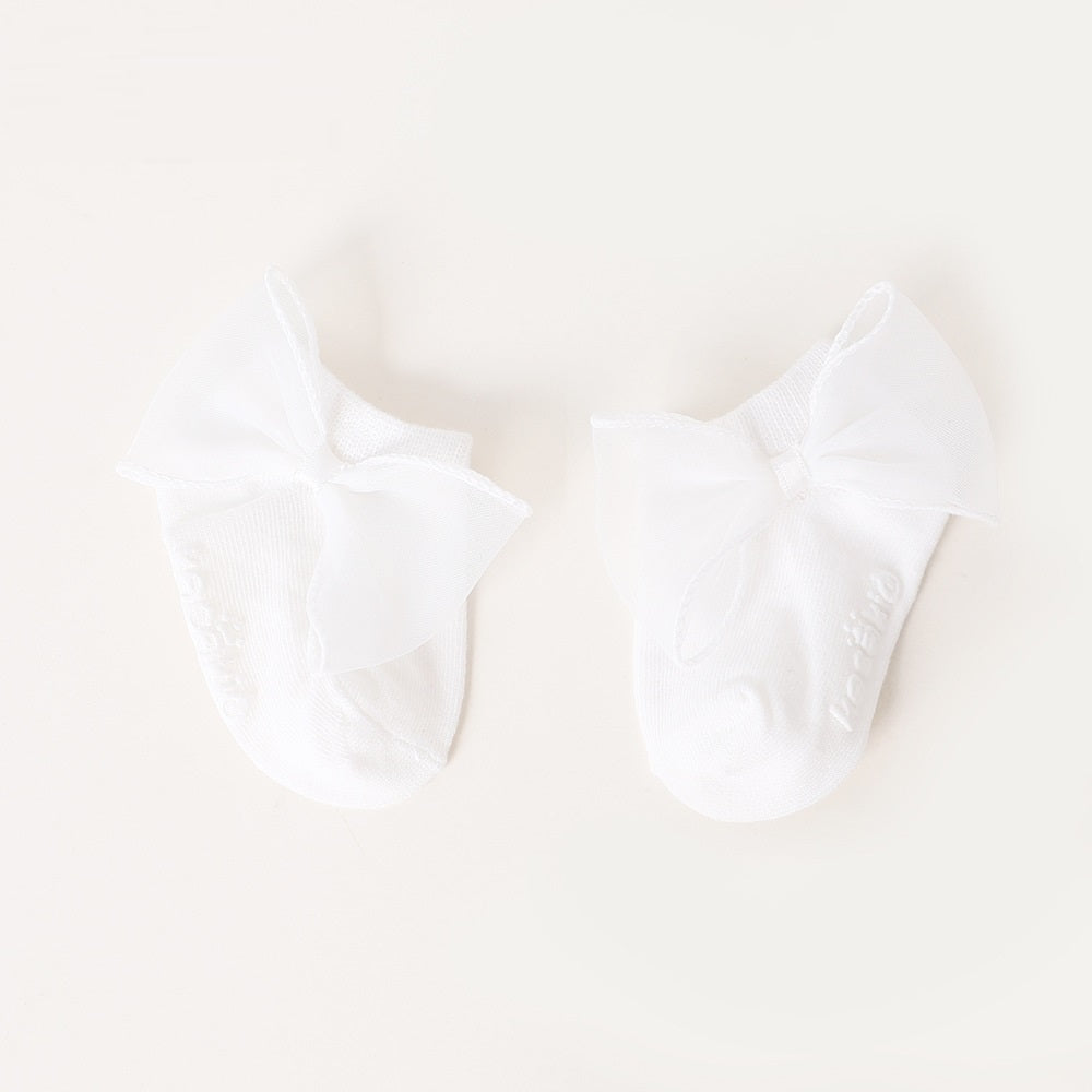 Mesh Bow Cotton Socks Spring And Autumn New Sweet Princess Non-slip Boat Socks