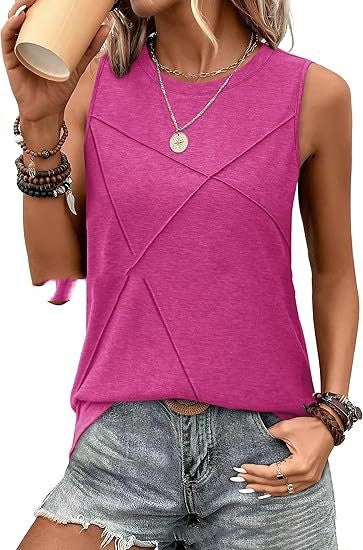 Womens Summer Tank Top Loose-Fit