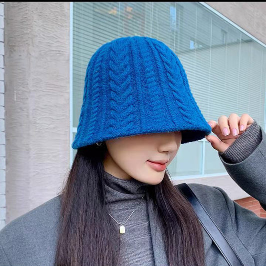 Knitted Simple Twist Bucket Hat