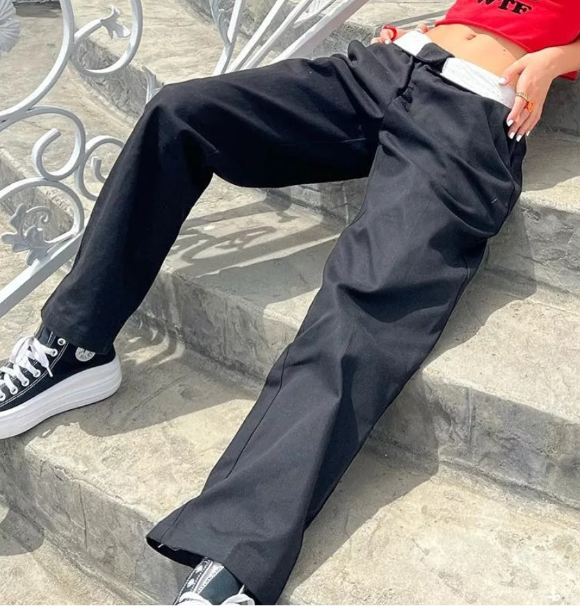 Simple Temperament Advanced Cool Suit Vest High Waist Pants