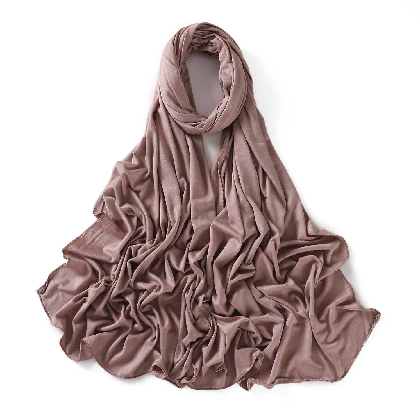 Colors Solid Color Modal Scarf Small Size Monochrome Jersey Veil Mercerized Cotton Scarf