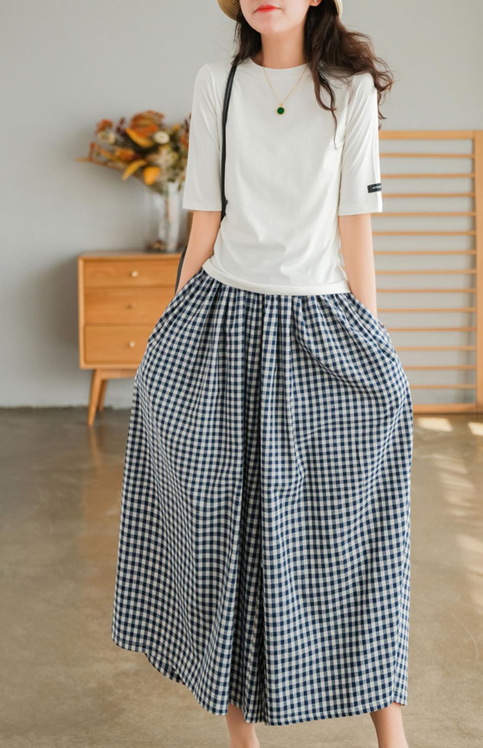 Wide Leg Culottes Plus Size Loose Cotton And Linen Comfortable Casual Pants
