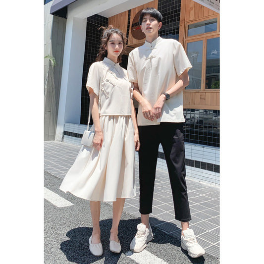 Couple's Fashionable Cute Chinese Style Top Suit