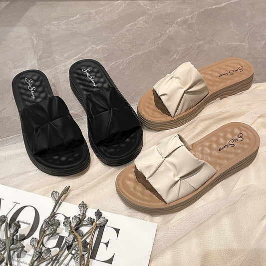 Fashion Slippers Slip-on All-match Women's Sandals Platform