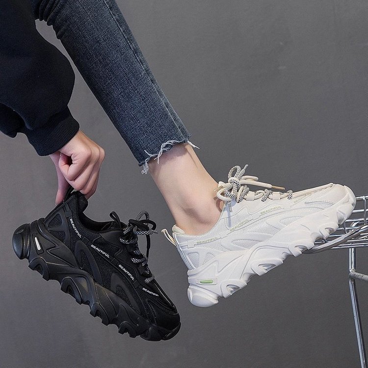 Women's Shoes Mesh Breathable Casual Student Sports Daddy