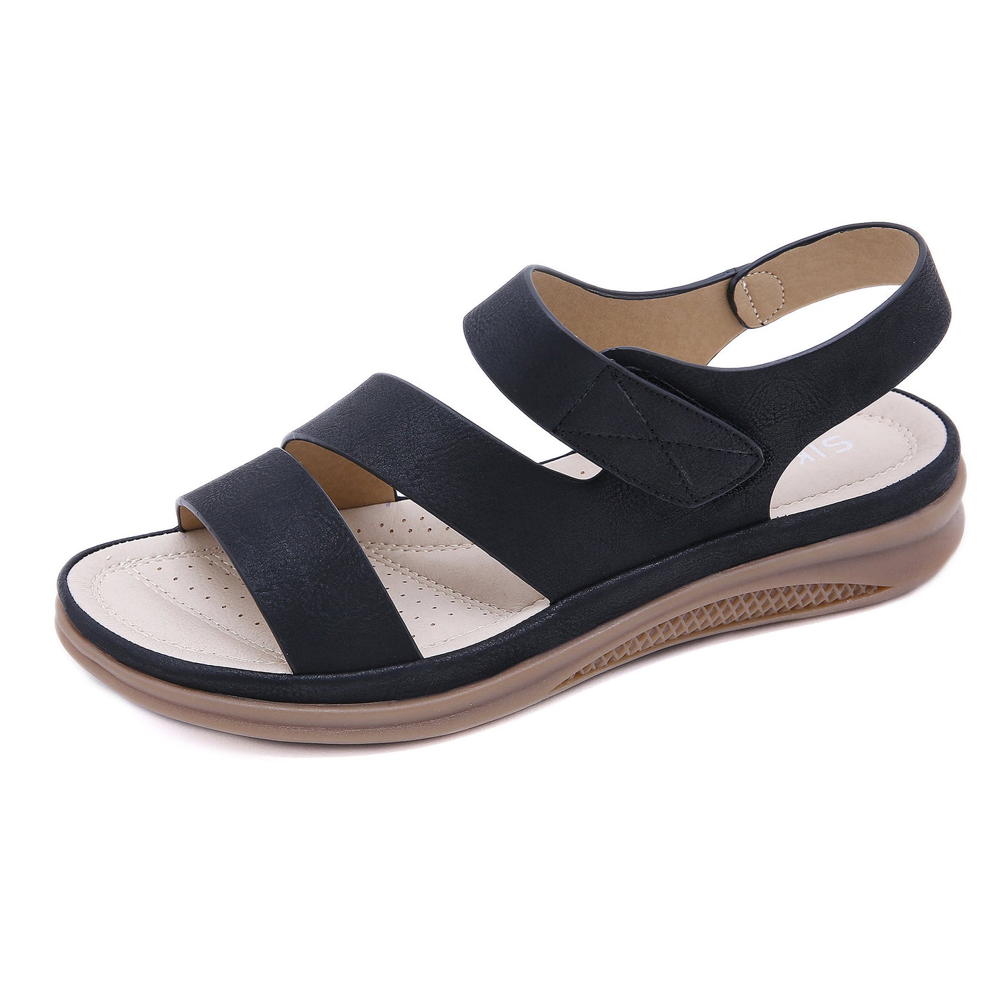 Sandals Women's Cross-border Casual Light Weight Plus Size Retro Slope Heel Comfortable