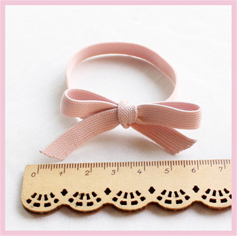 Korean Version Of The Net Red Solid Color Bow Tie Hair Rubber Band