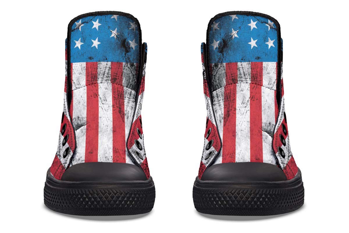 Men's And Women's Fashion Color Printing High-top Canvas Shoes