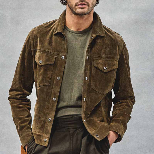 Herre Moderigtig Ruskind American Retro Frakke