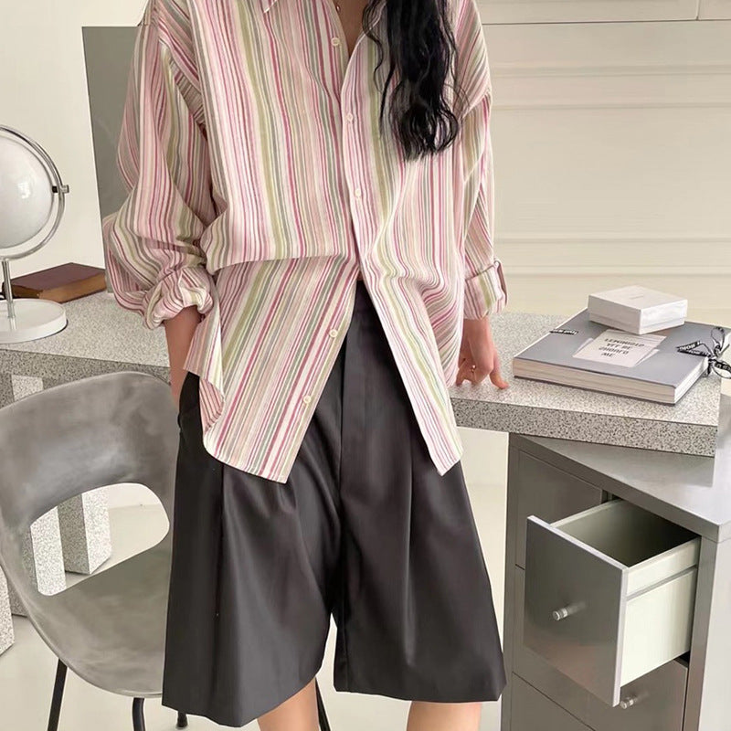 Simple Temperament Commuter High Waist Slim Shorts Women's Casual