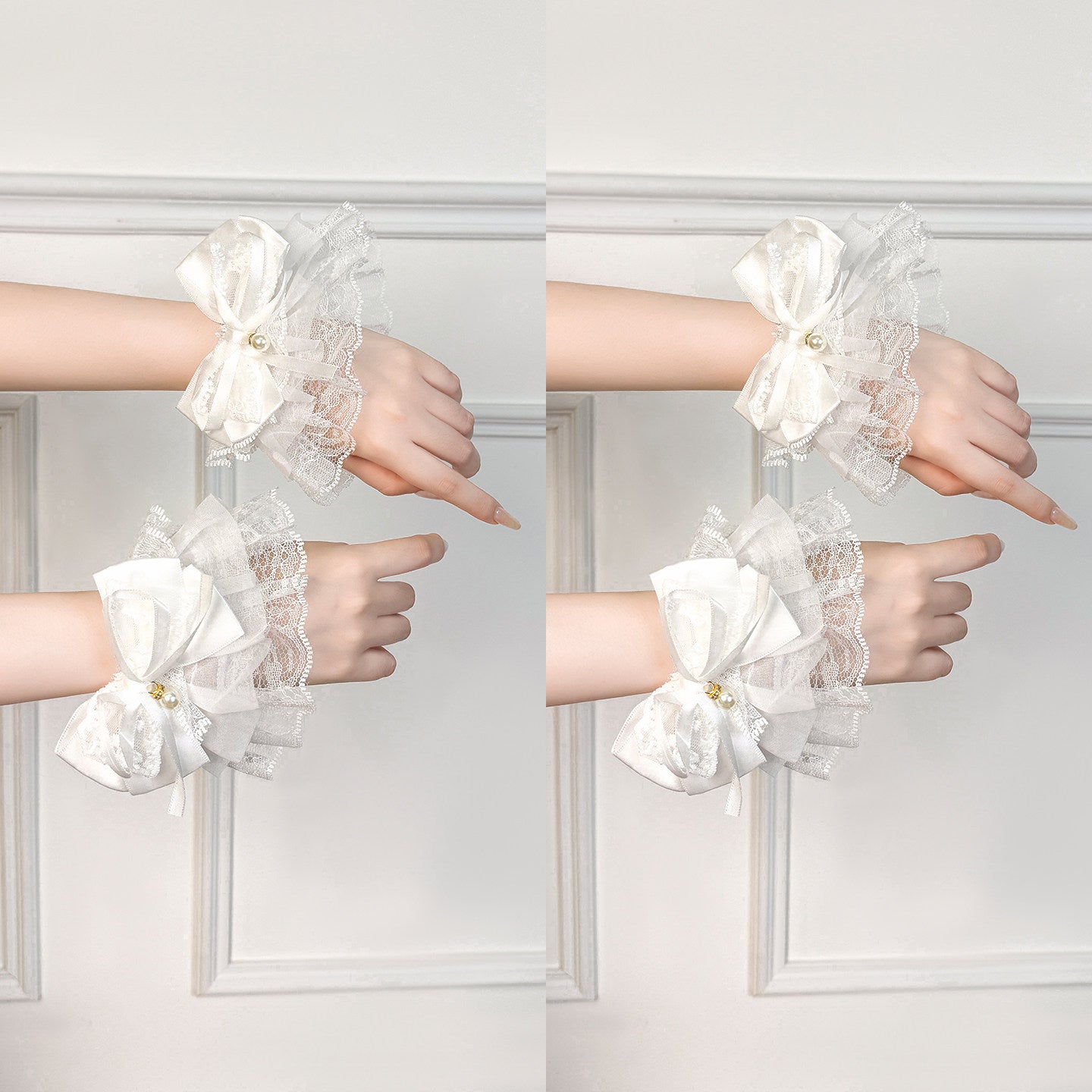 Lace Cuff Sleeve Cover For Womens Cake Dress Sleeves