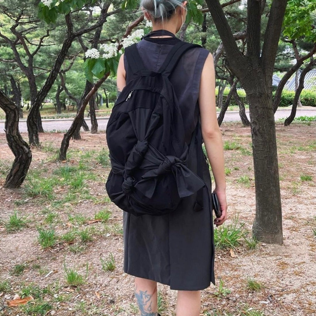 Lace-up Backpack Daily Practical Large Capacity