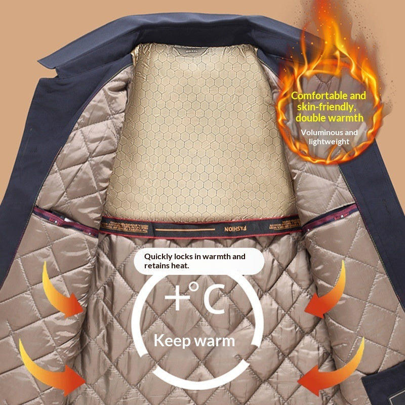 Mens Thickened Graphene Padded Jacket For Fall And Winter