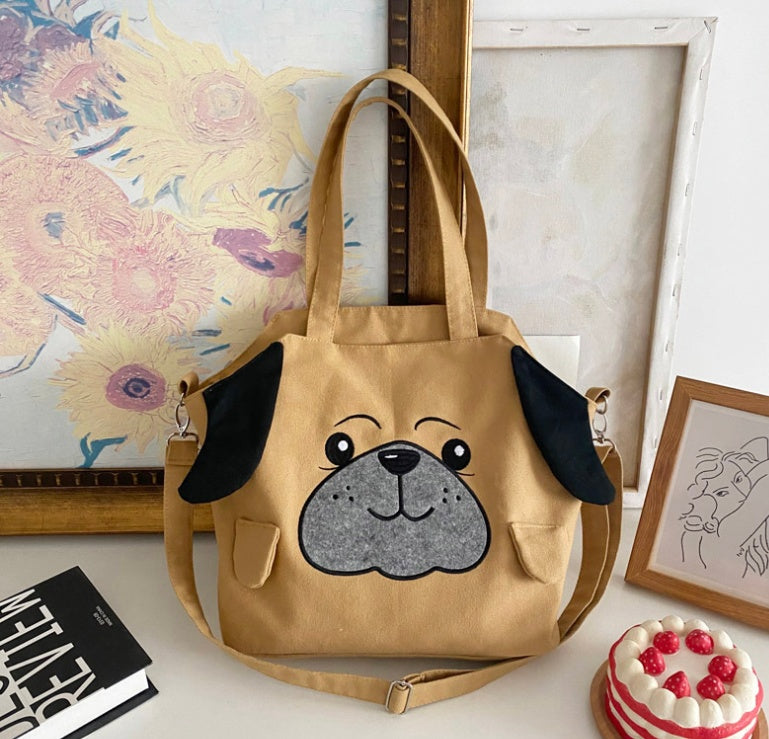 Cute Cartoon Stereo Ears Puppy Canvas