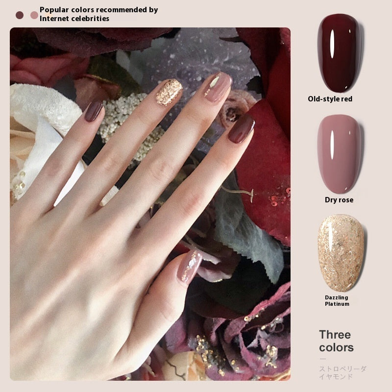 Women's Three-color New Ice Jelly Nude Color Gel Nail Polish Suit