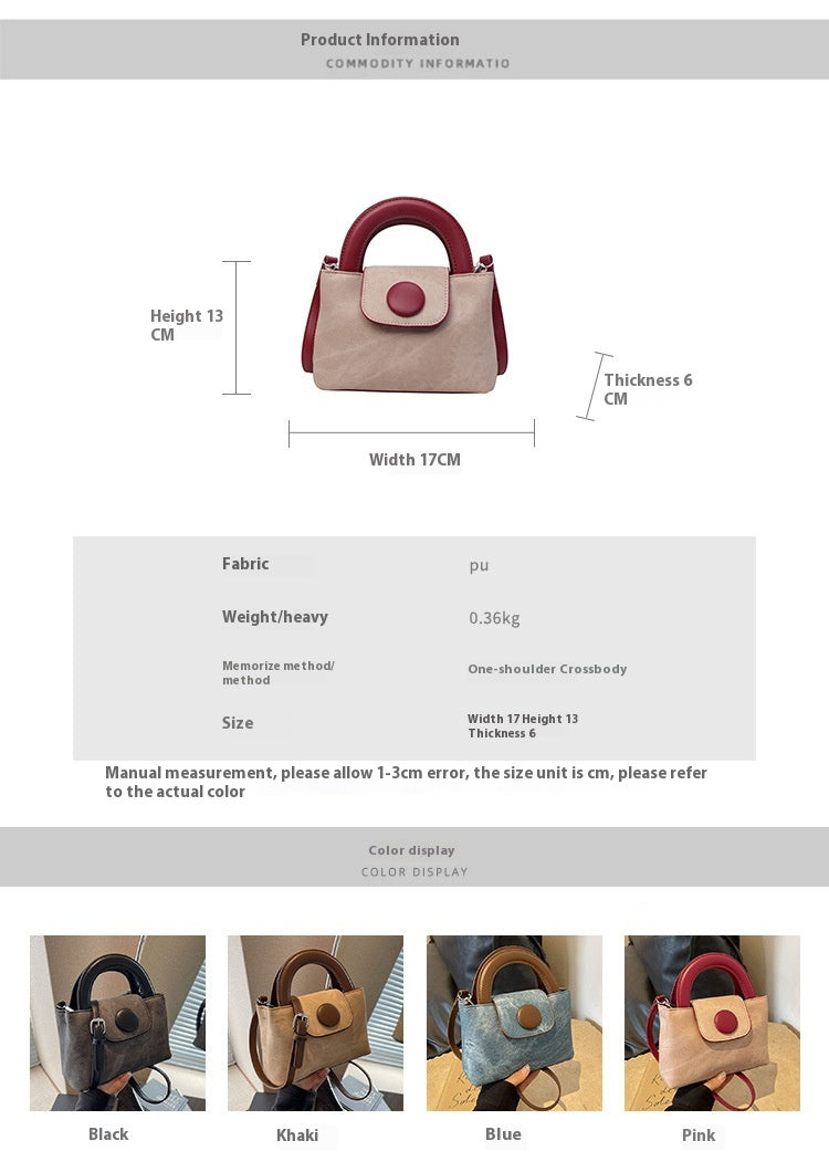 Cute And Compact Contrast Color City Simple Bag Female
