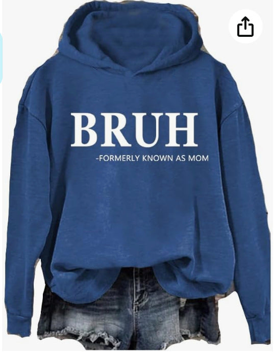 Independent Station Women's Fashion Printed Casual Hooded Long Sleeve Sweater