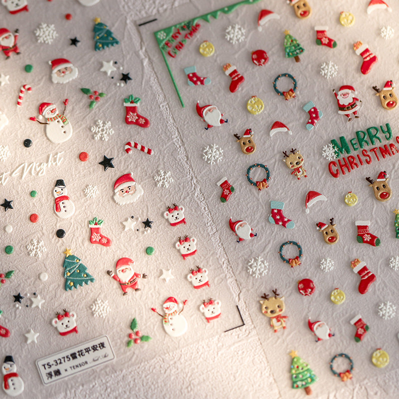 Thin Tough Three-dimensional Nail Stickers Adhesive Nail Sticker Ornament 5D