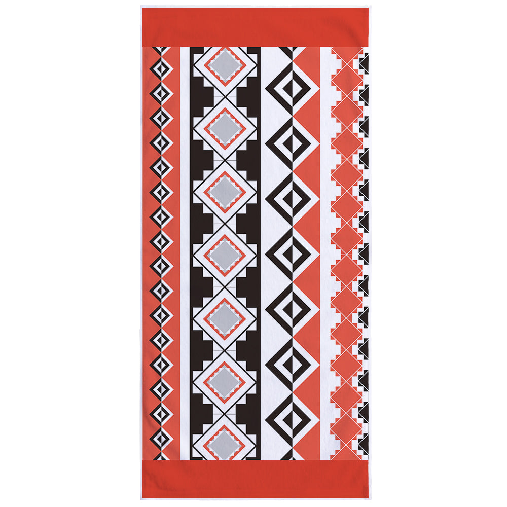 Microfiber Square Print Beach Towel