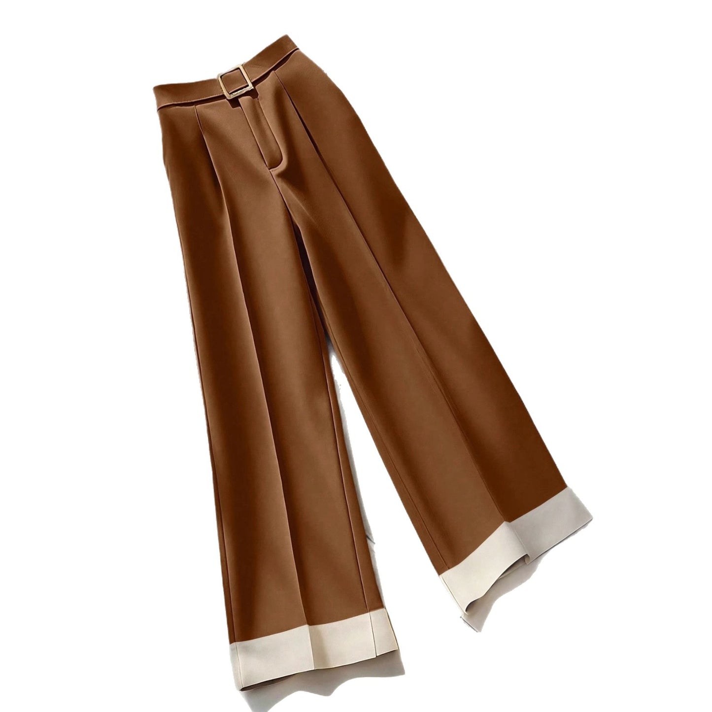 Retro Khaki Design Casualbukser til Kvinder – Efterår