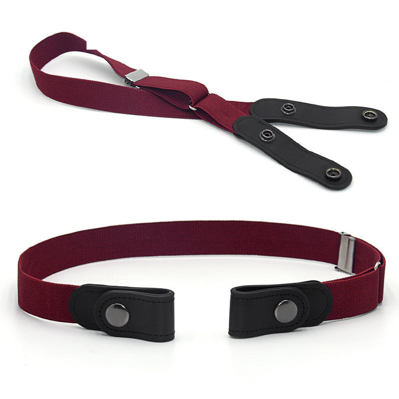 Jeans Belt Seamless Elastic Without Buckle All-match Lazy Belt