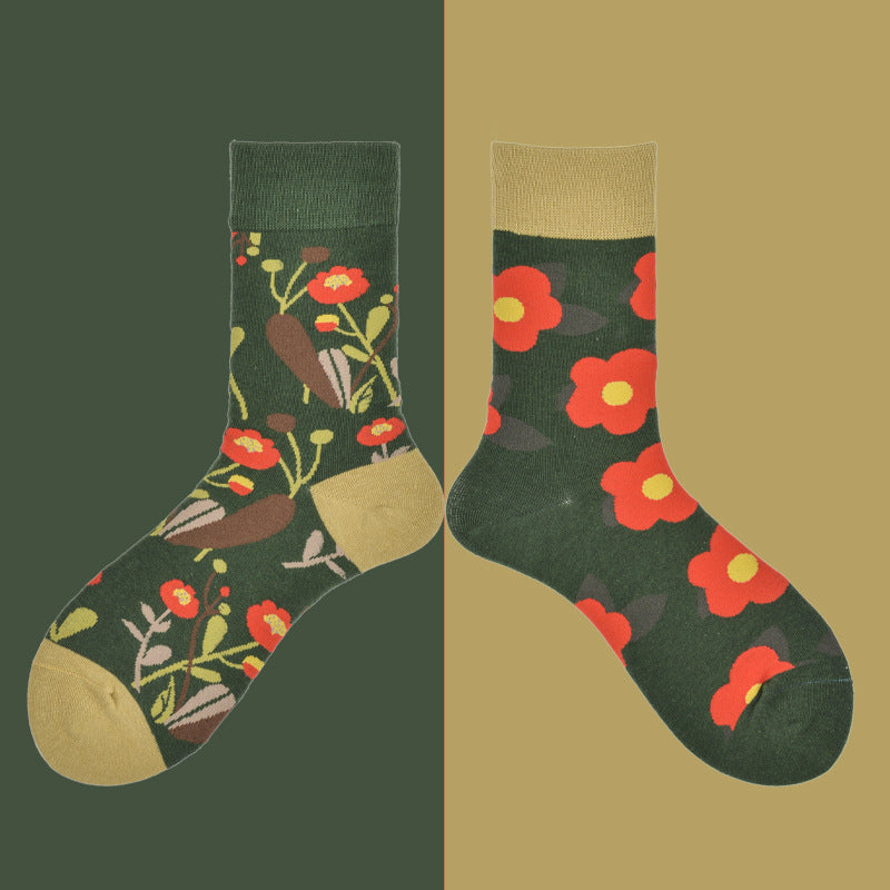 Medium Tube Mandarin Duck Feet Net Red Cotton Cartoon Tide Women Socks