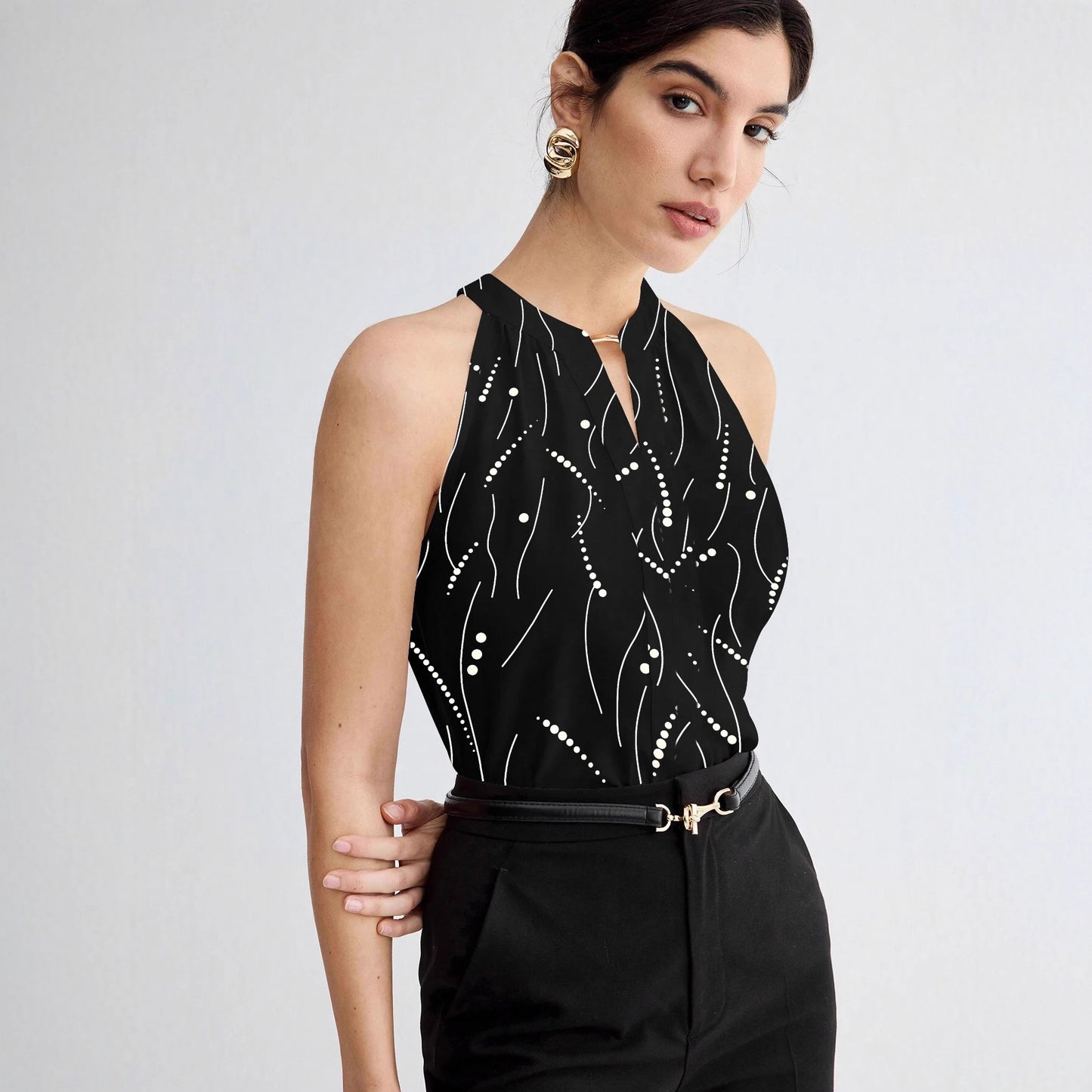 Stylish Versatile And Loose-fitting Sleeveless Top