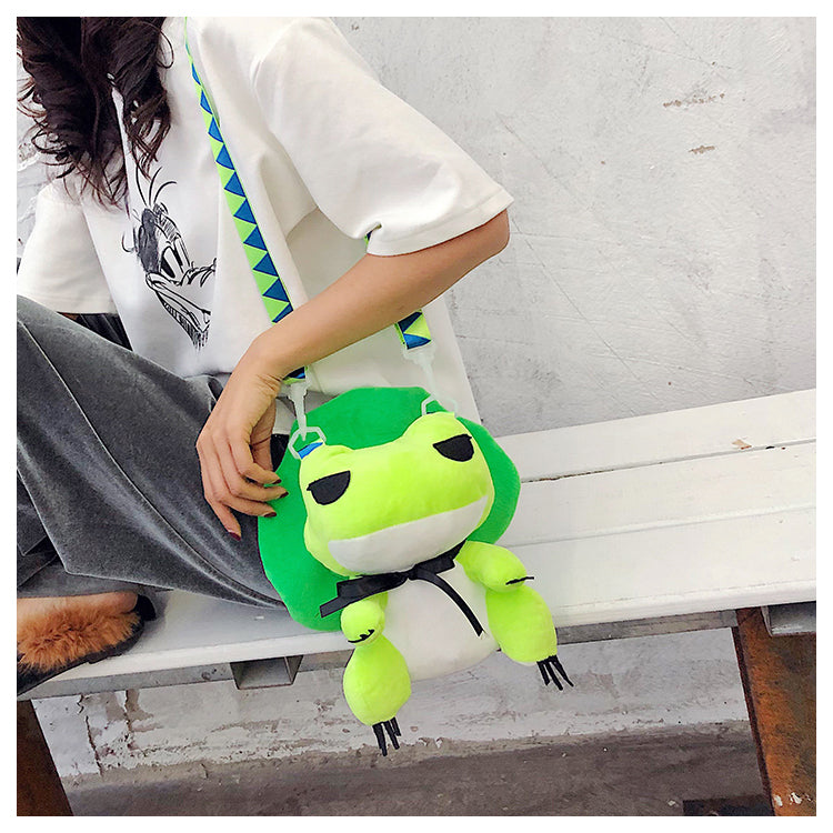 Travel Frog Cute Little Bag Frog Son Doll
