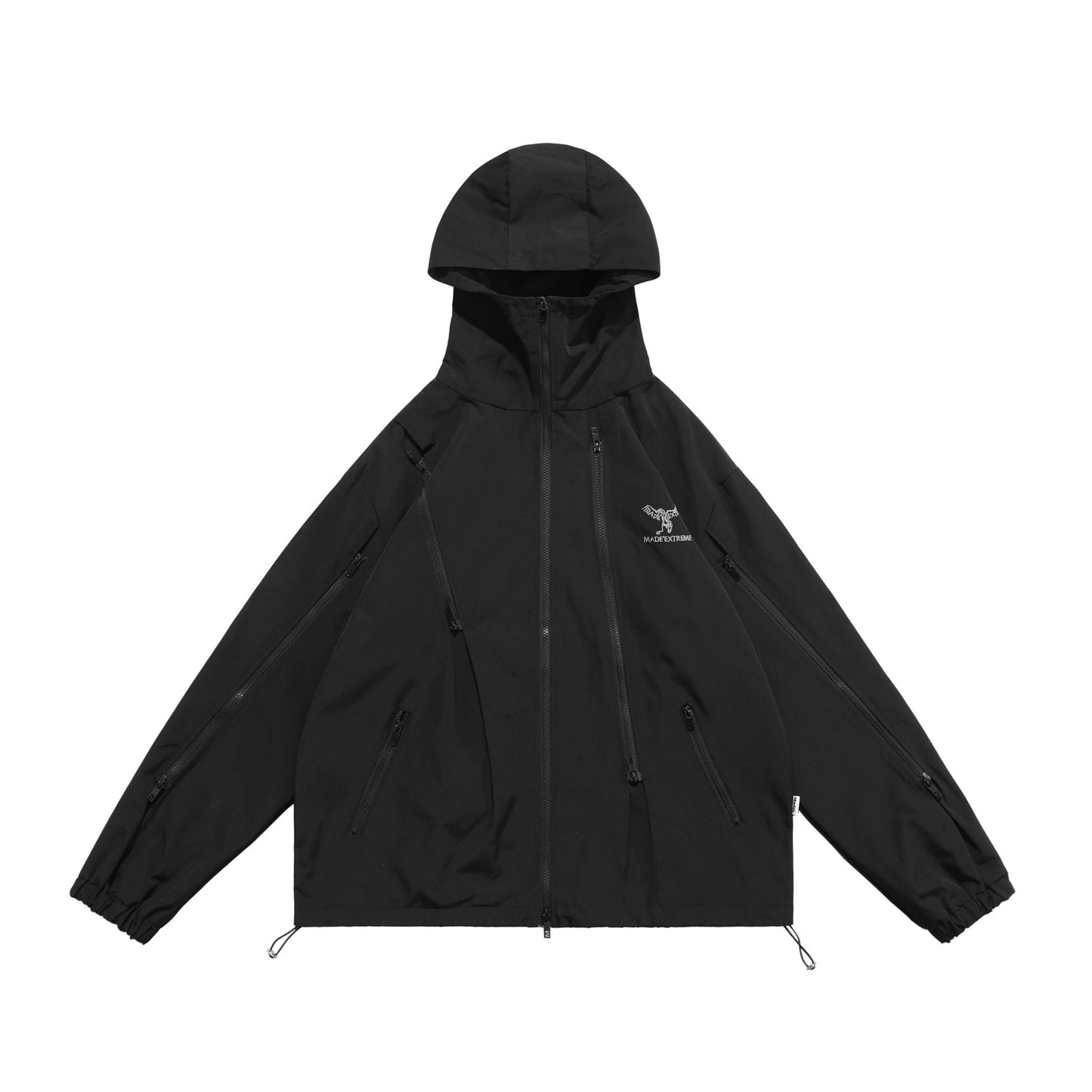 Outdoor Functional Windproof Multi Zipper Vintage Coat