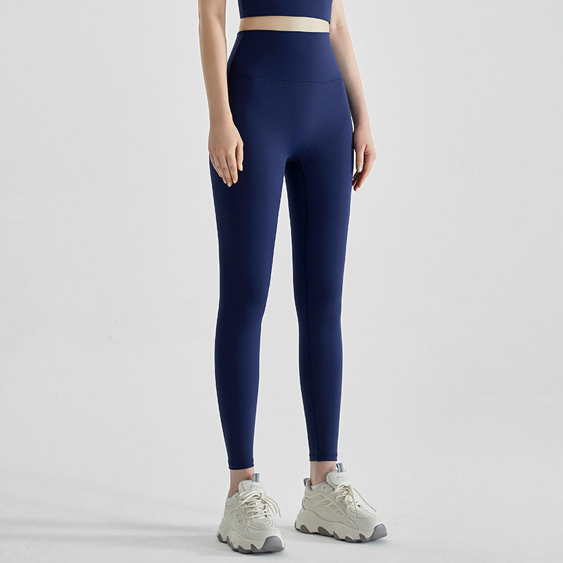 Women's High Waist Hip Lift Wear No Embarrassment Line Cropped Quick-drying Sports Tights