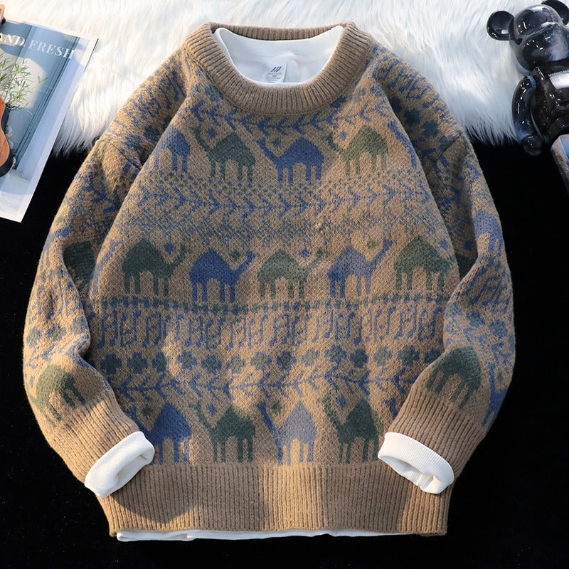 match Fashion Ins Knitted Sweater