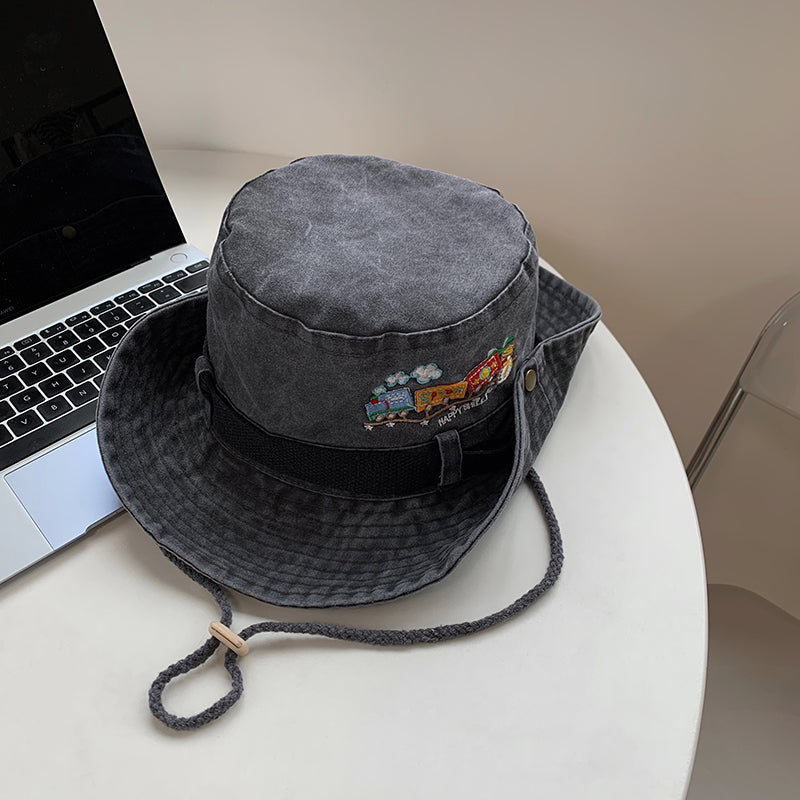 Washed Old Bucket Hat Women's Summer Sunshade