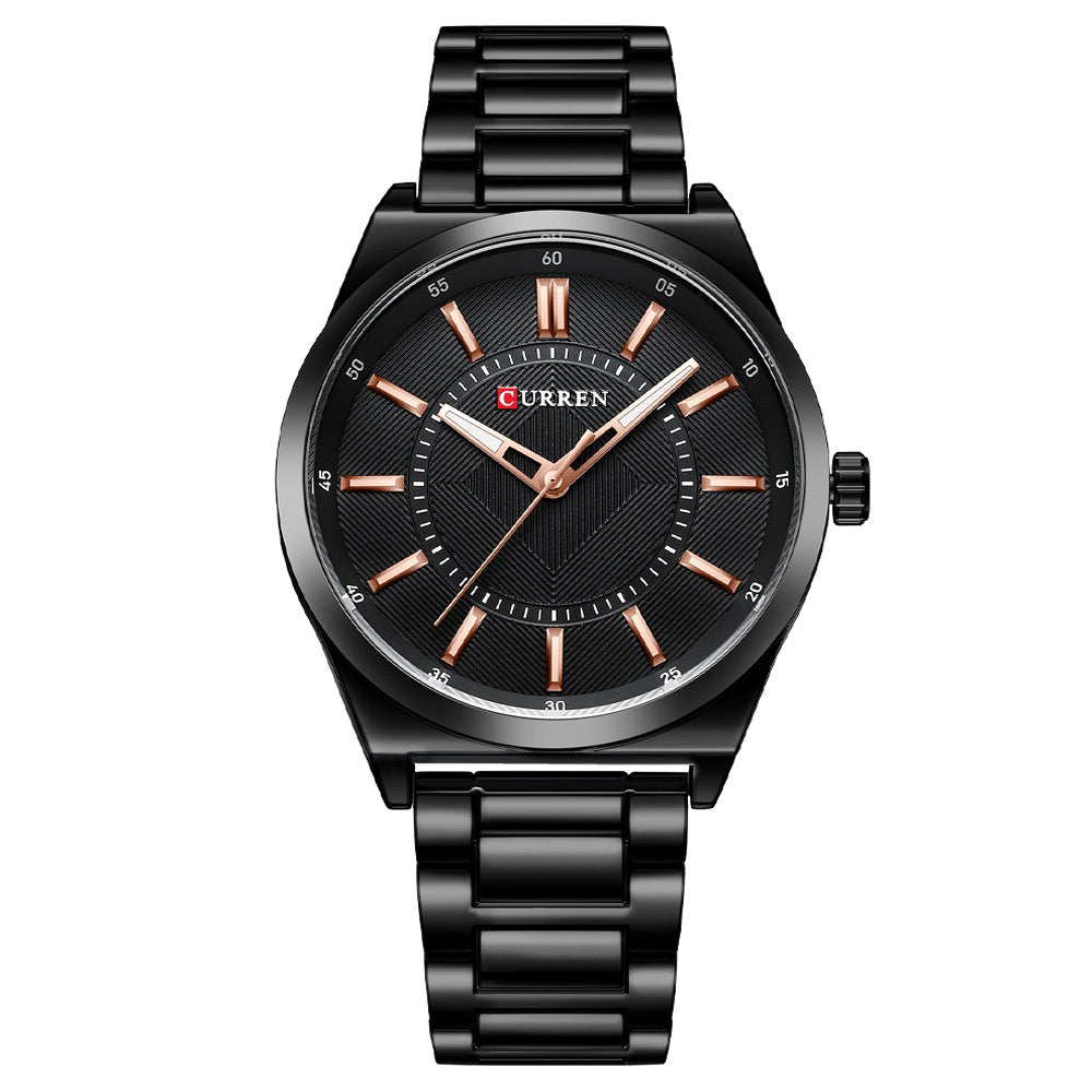 Mens Simple Business Waterproof Bar-Clasp Watch