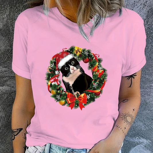 Sjov Tuxedo Kat Julekrans Ornament Top