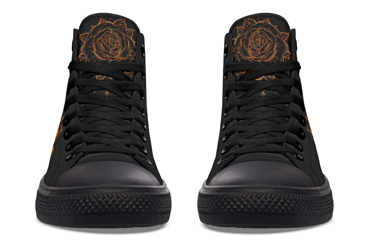 Men's And Women's Fashion Color Printing High-top Canvas Shoes
