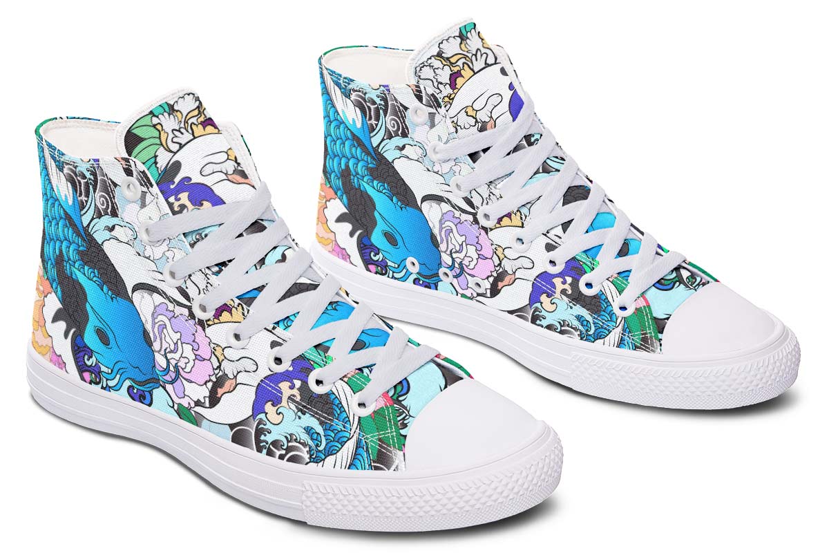 Printed Couple High-top Canvas Shoes