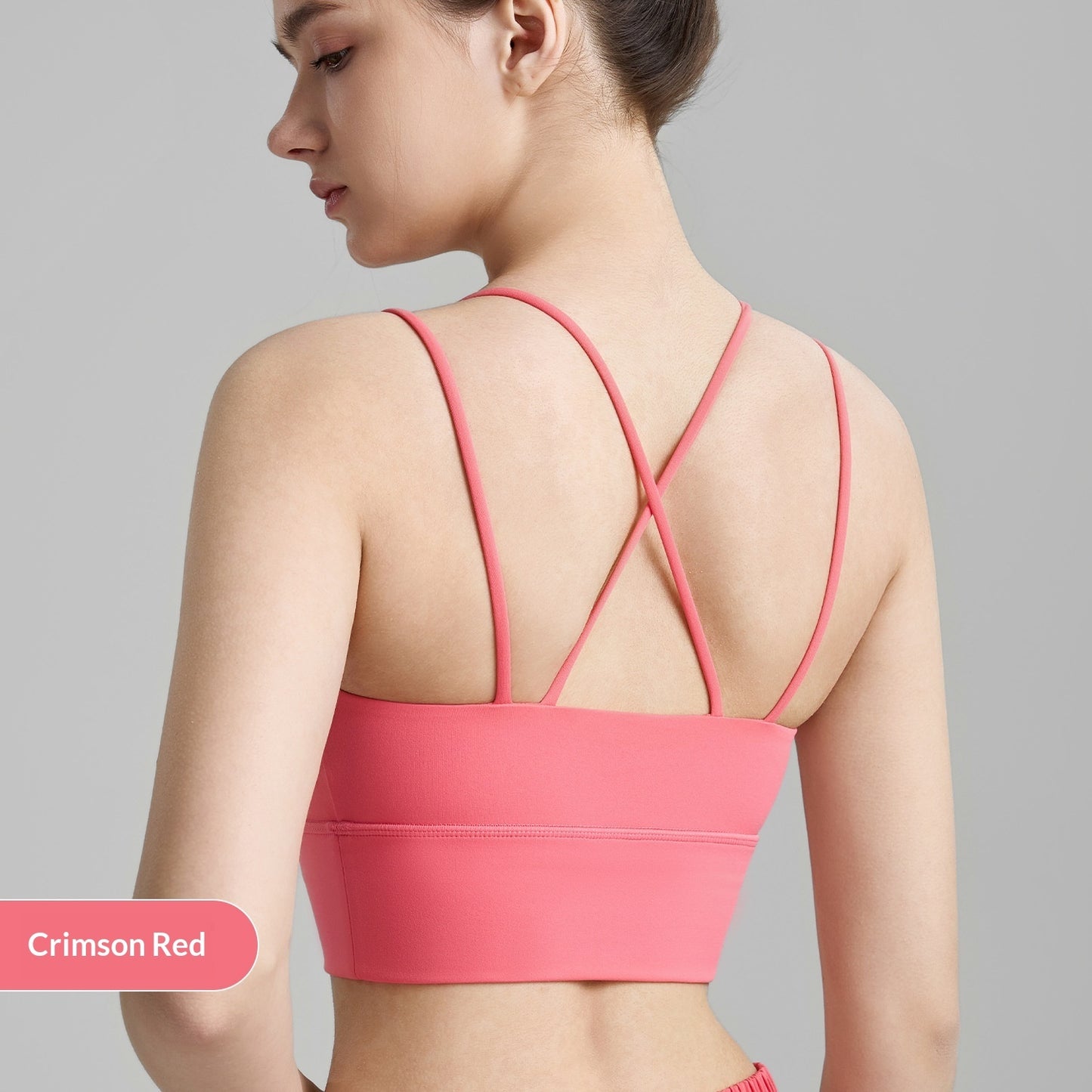 Double-strap Fitness Bra Fixed Cup Naked Feeling Yoga Vest
