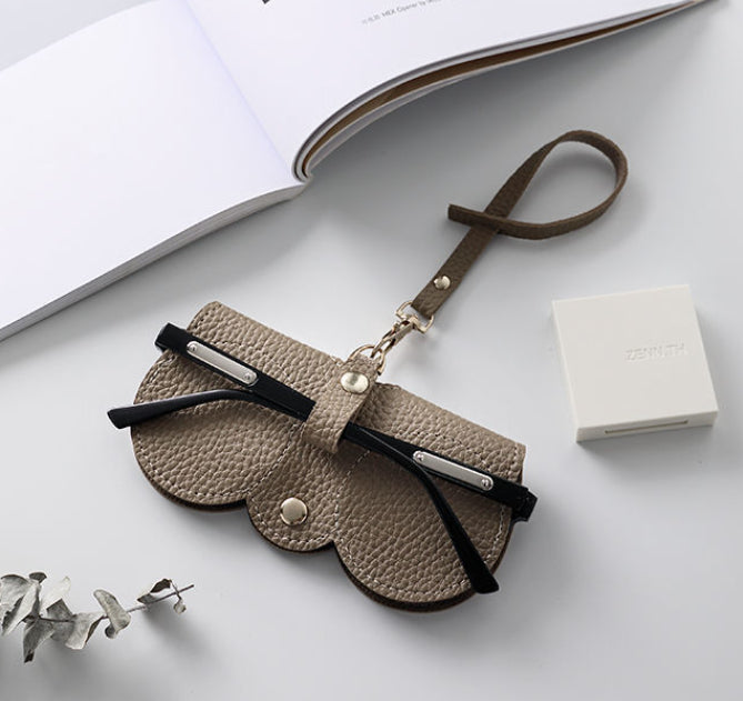 PU Sunglasses Bag Portable Glasses Case Cute Glasses Clip