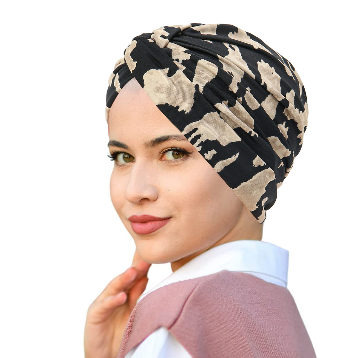 Printed Pullover Travel Hat Versatile Beanies For Women