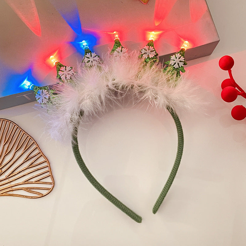Christmas Antlers Hairband Decoration Plush